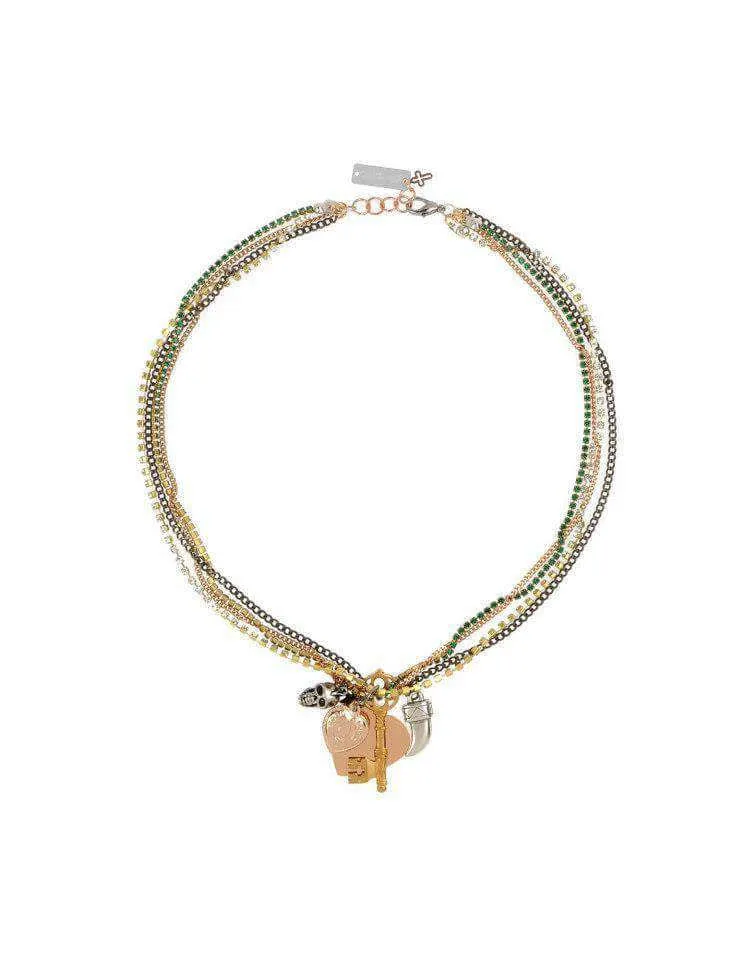 Green Lagoon Charms - Necklace sold by Maiden-Art