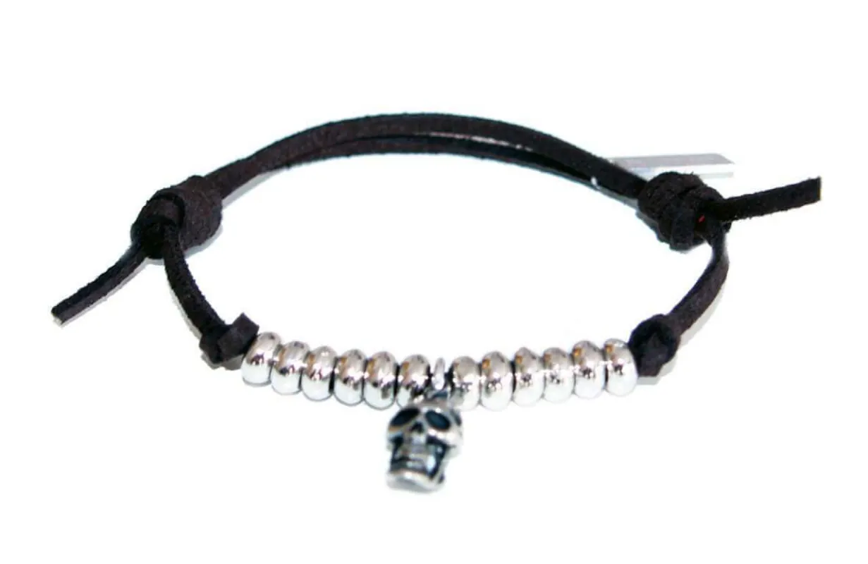 Mens brown skull bracelet sold by Maiden-Art