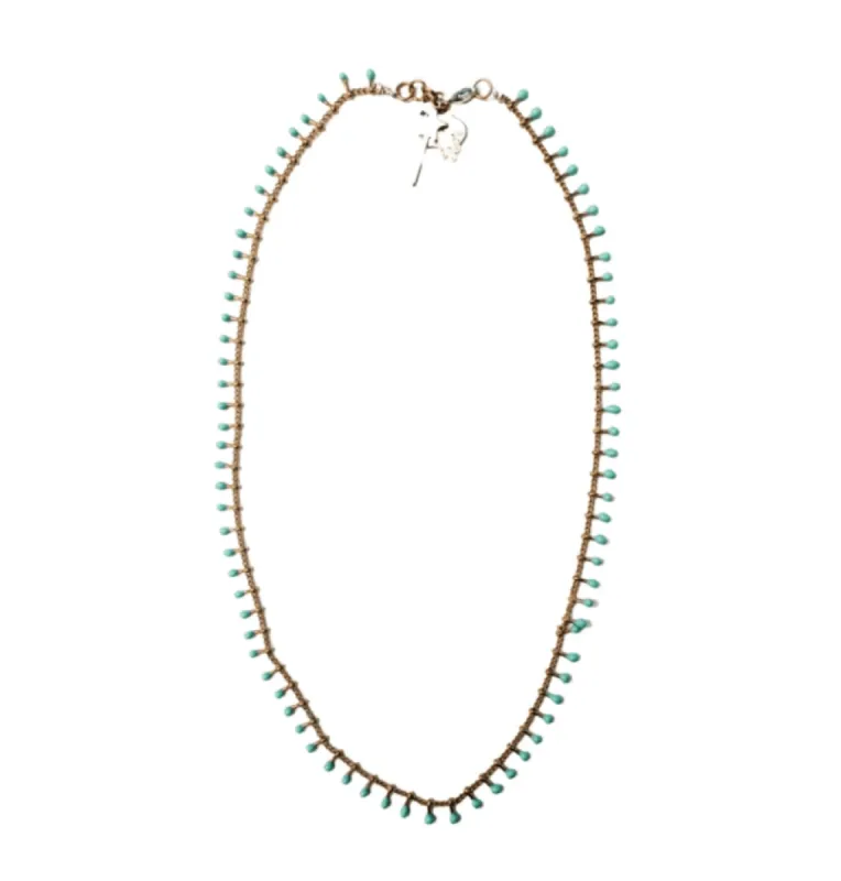 Gold Choker Necklace with tiny Drops in 3 Colors, multi drop necklace, choker drop necklace sold by Maiden-Art