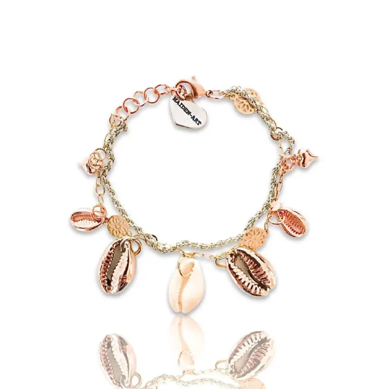 Seashells And 18kt Gold Plated Bracelet sold by Maiden-Art