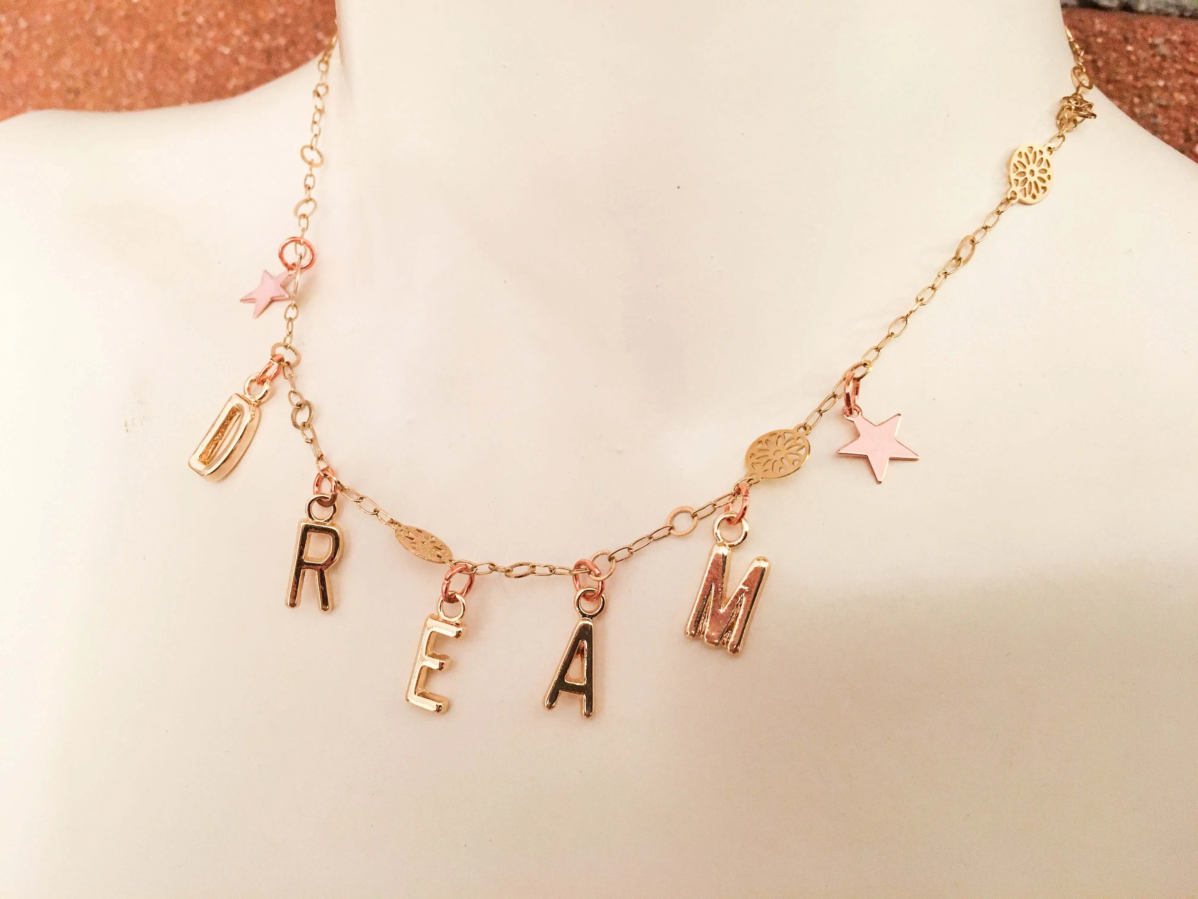Letter Necklace Gold Personalized. Letter Necklaces for Women, Letter Necklace Mom. sold by Maiden-Art product image thumbnail 5