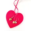Bronze Heart Charms Earrings sold by Maiden-Art
