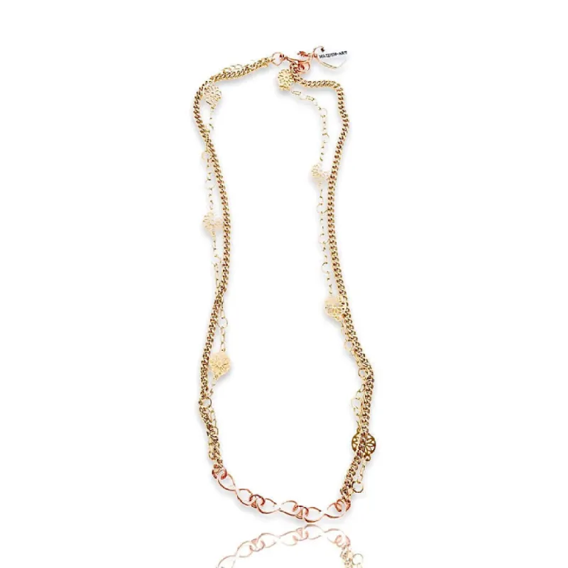 18kt Gold Plated Infinity Necklace. Infinity jewelry. Rose Gold Infinity Necklace made by Maiden-Art