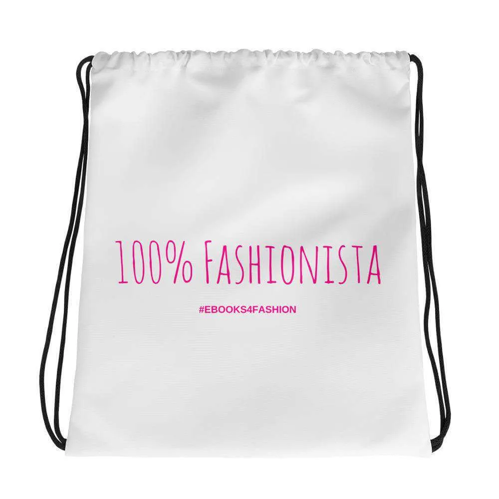 100% Fashionista Drawstring bag sold by Maiden-Art