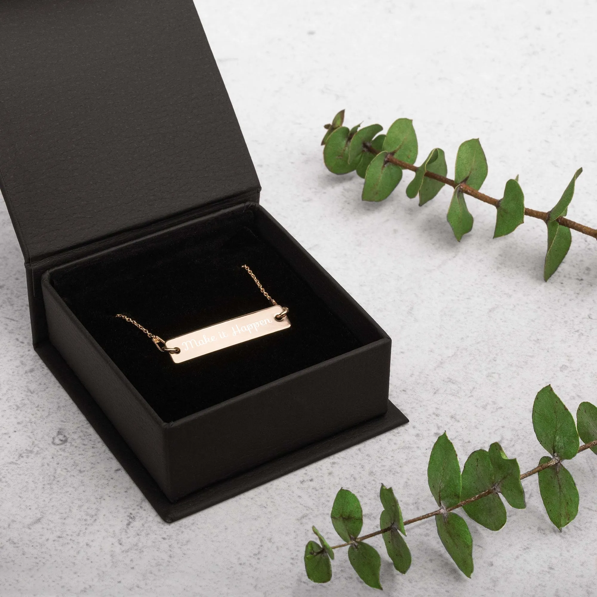 NEW IN: PERSONALIZED - Engraved Silver Bar Chain Necklace sold by Maiden-Art product image thumbnail 4