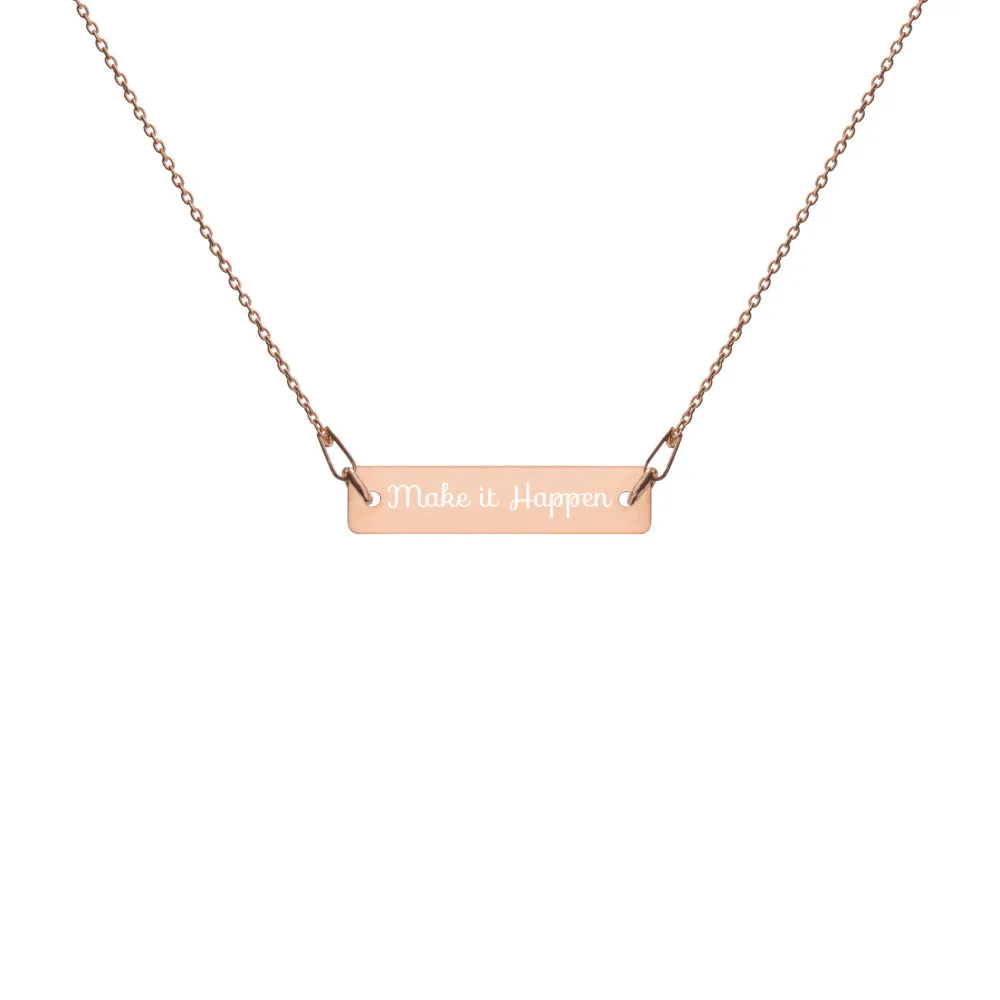 NEW IN: PERSONALIZED - Engraved Silver Bar Chain Necklace sold by Maiden-Art product image thumbnail 2