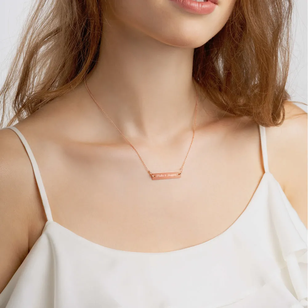 NEW IN: PERSONALIZED - Engraved Silver Bar Chain Necklace sold by Maiden-Art product image thumbnail 3