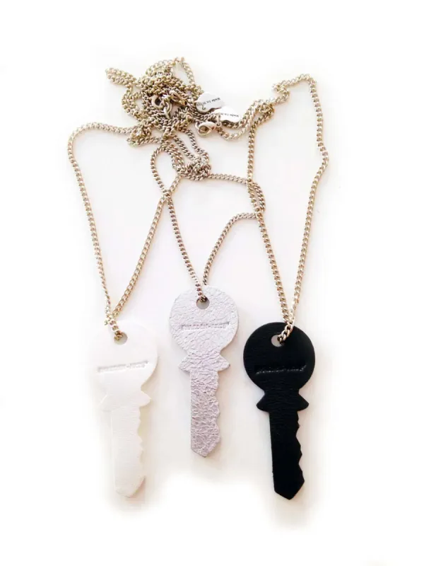 True Leather Key Necklace sold by Maiden-Art