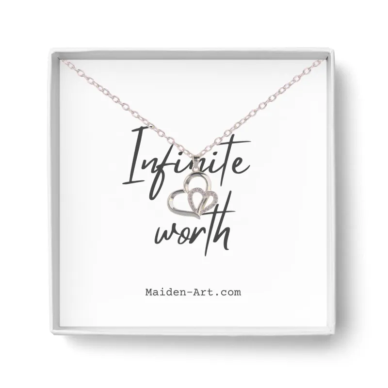Eternity Love Heart Pave Necklace sold by Maiden-Art