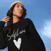 Organic sweatshirt SELF LOVE Unisex organic raglan sweatshirt sold by Maiden-Art