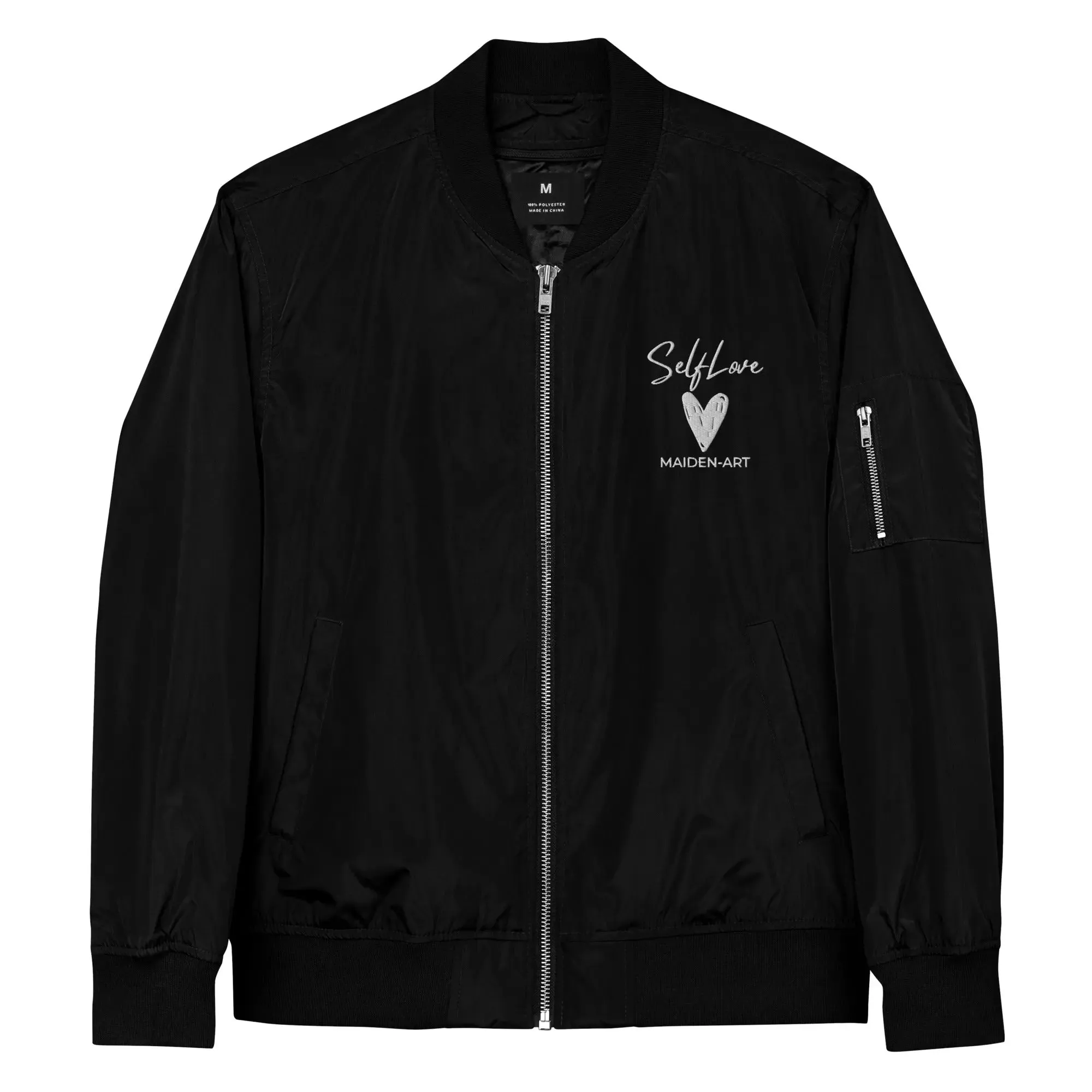 Premium bomber jacket Self Love Premium recycled bomber jacket sold by Maiden-Art product image thumbnail 3