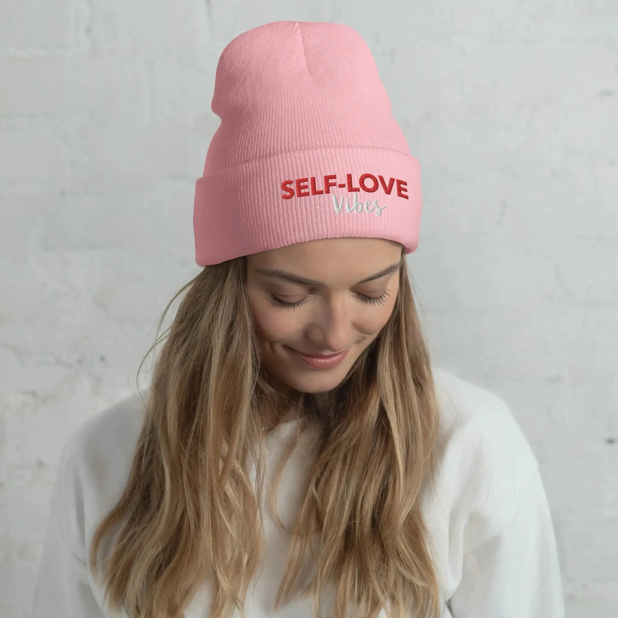 SELF- LOVE VIBES Cuffed Beanie sold by Maiden-Art product image thumbnail 5
