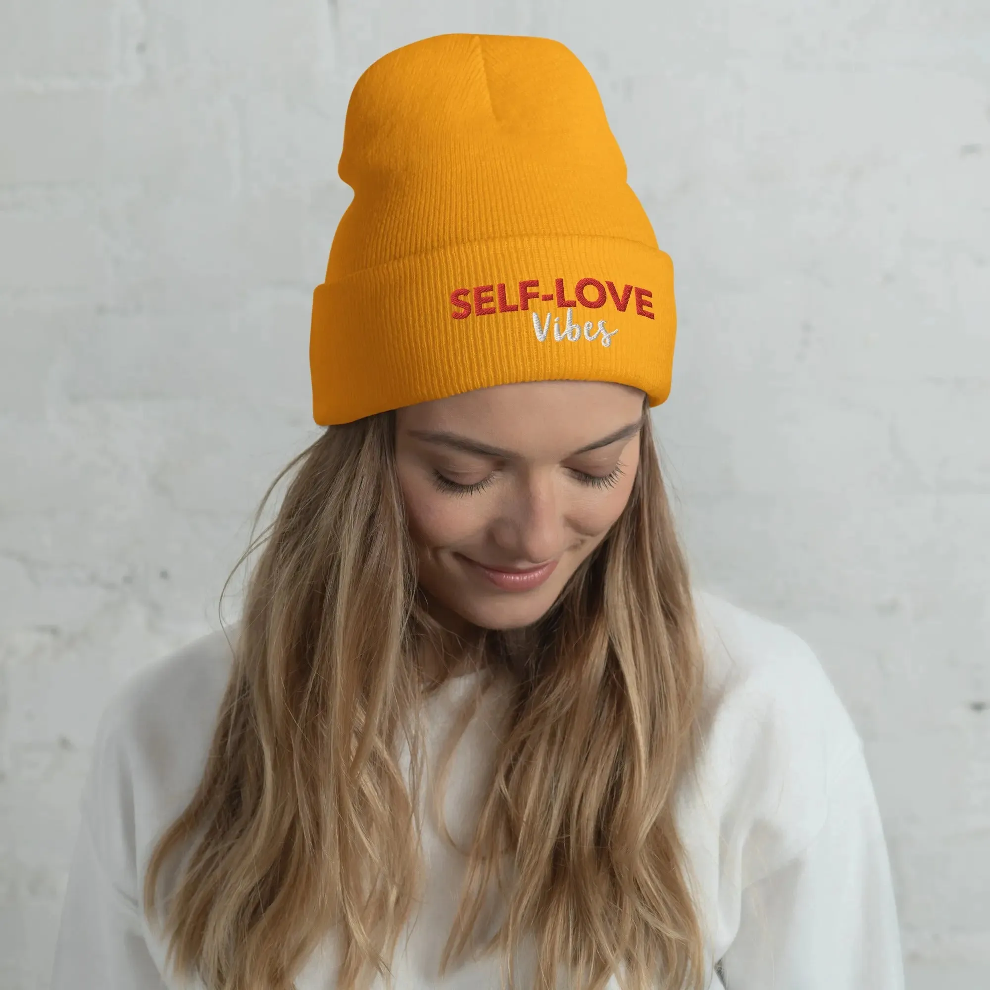 SELF- LOVE VIBES Cuffed Beanie sold by Maiden-Art product image thumbnail 4