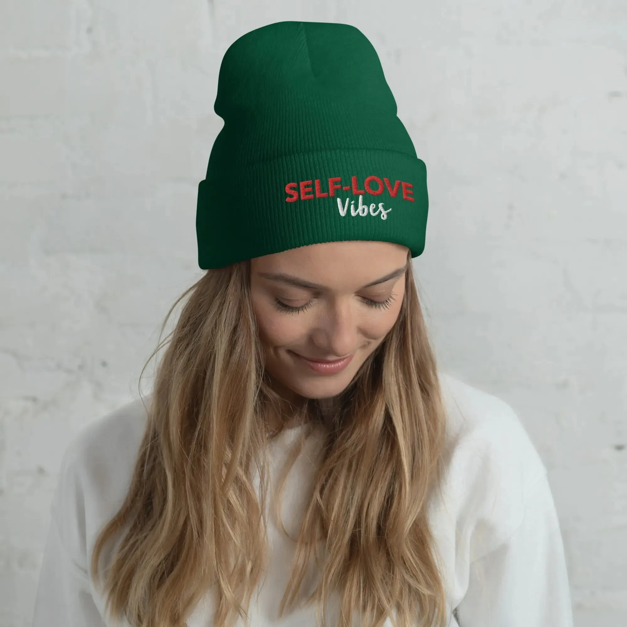 SELF- LOVE VIBES Cuffed Beanie sold by Maiden-Art product image thumbnail 3