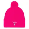 Self Love - Pom-Pom Beanie - Winter Beanie with Embroidery sold by Maiden-Art