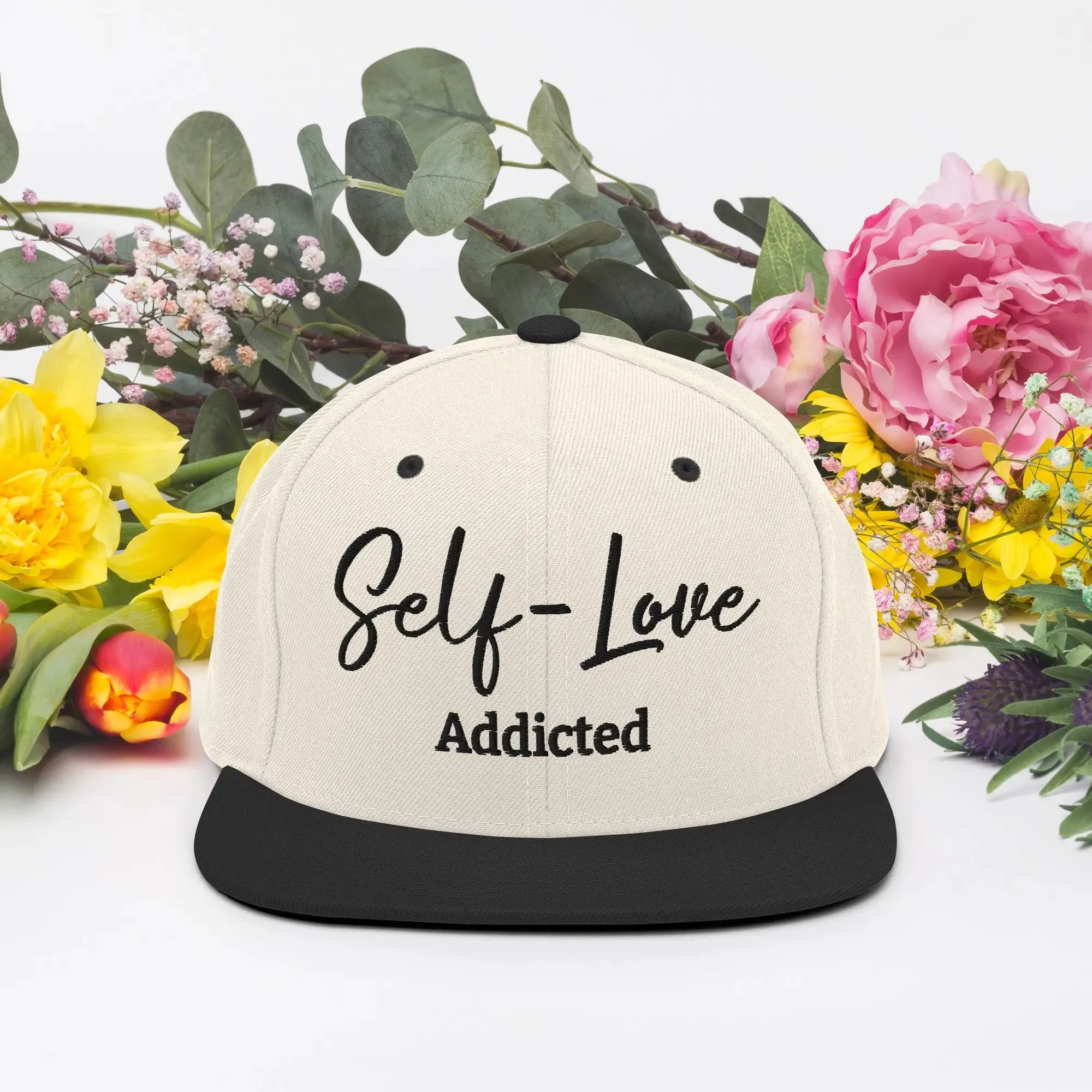 Self Love Addicted Snapback Hat with Embroidery sold by Maiden-Art product image thumbnail 3