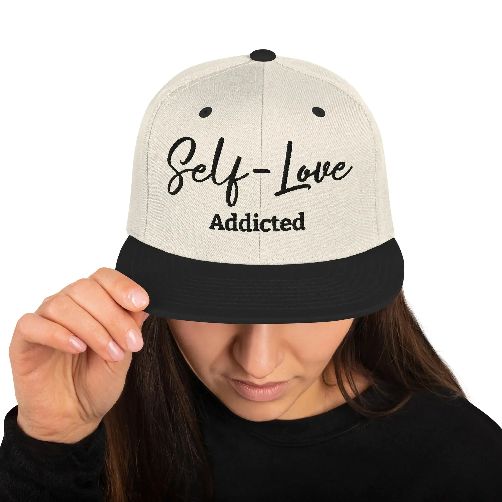Self Love Addicted Snapback Hat with Embroidery sold by Maiden-Art product image thumbnail 2