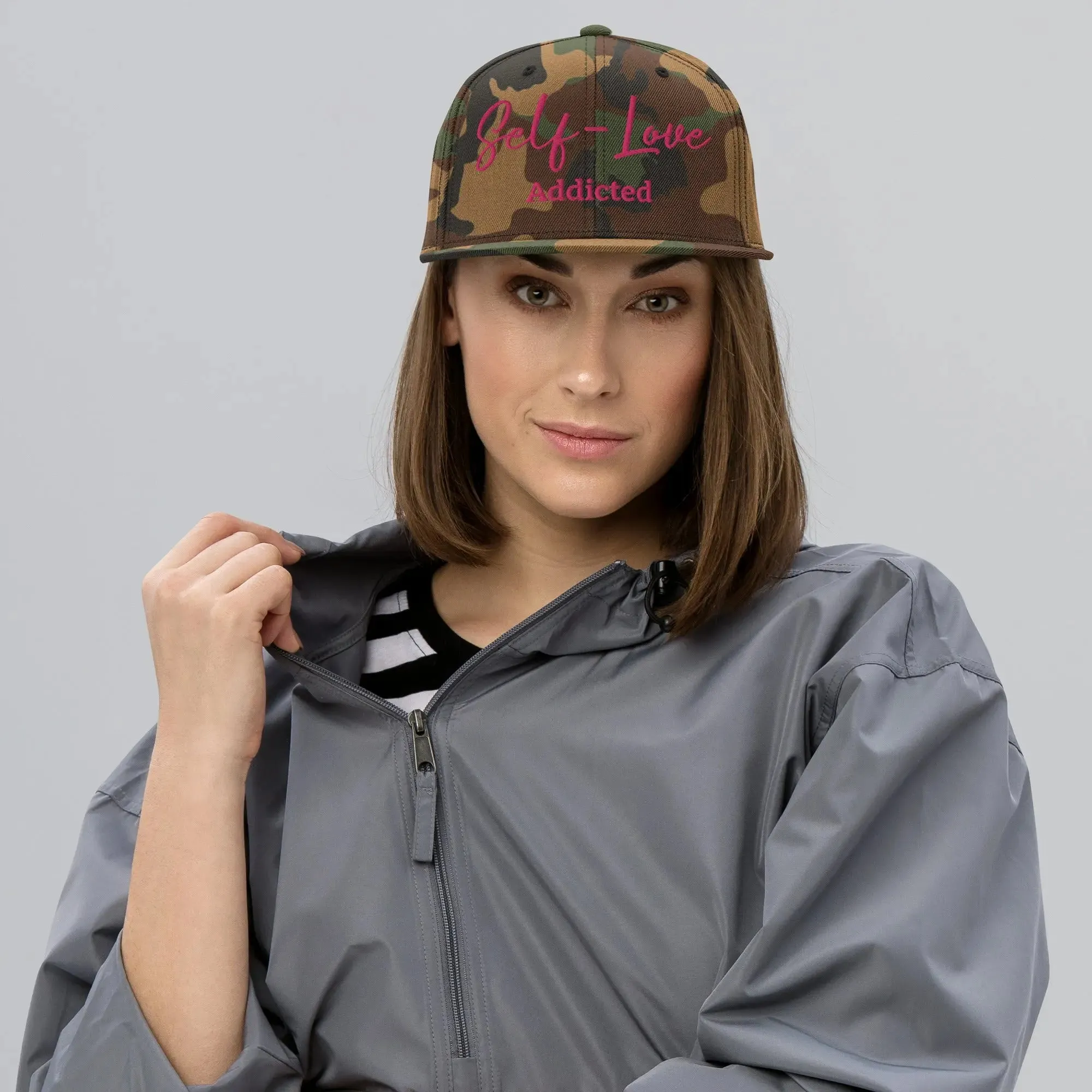 Self Love Addicted Snapback Hat with Embroidery sold by Maiden-Art product image thumbnail 4