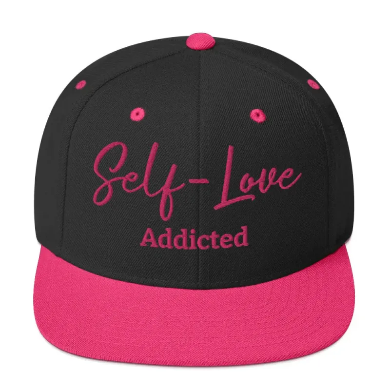 Self Love Addicted Snapback Hat with Embroidery made by Maiden-Art