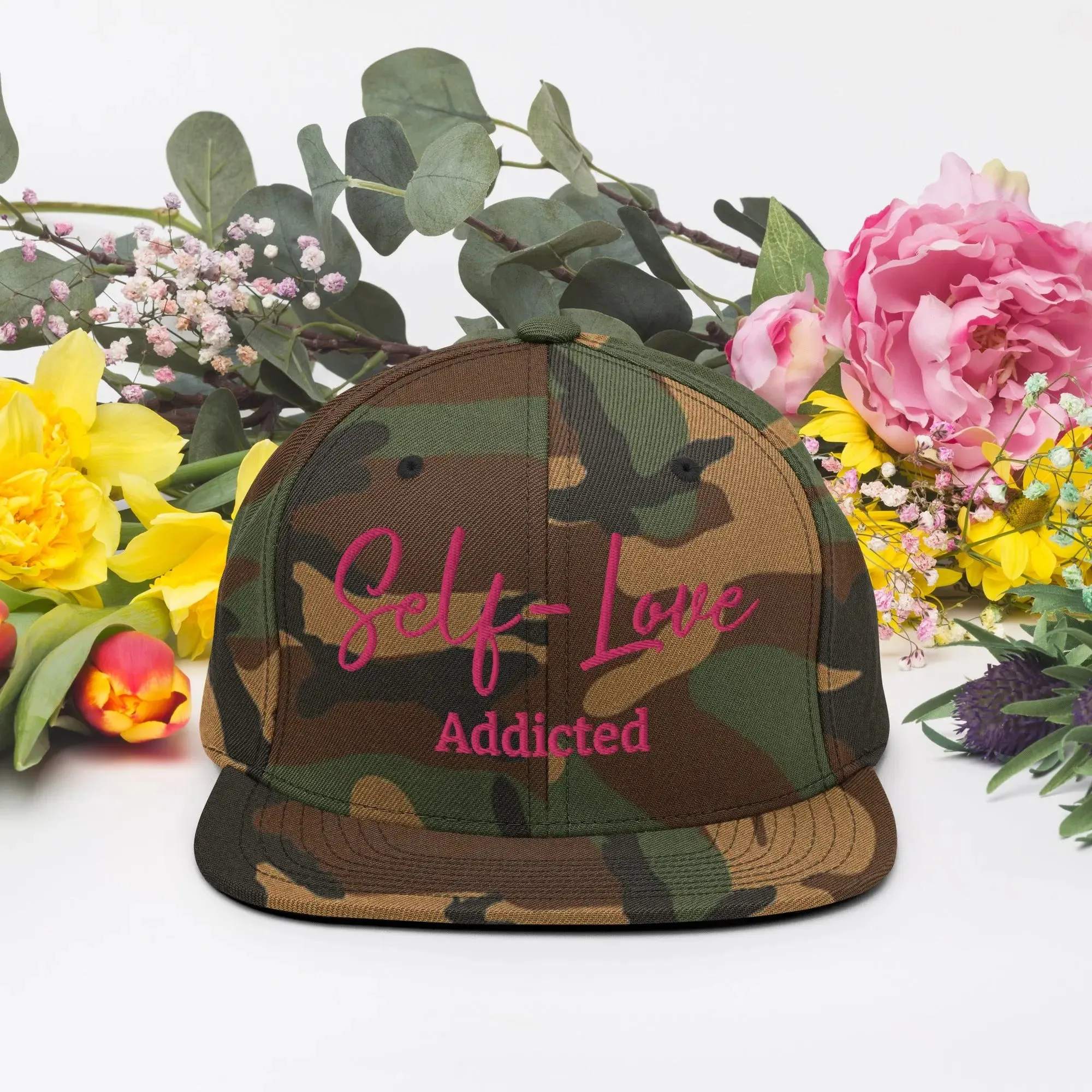 Self Love Addicted Snapback Hat with Embroidery sold by Maiden-Art product image thumbnail 5