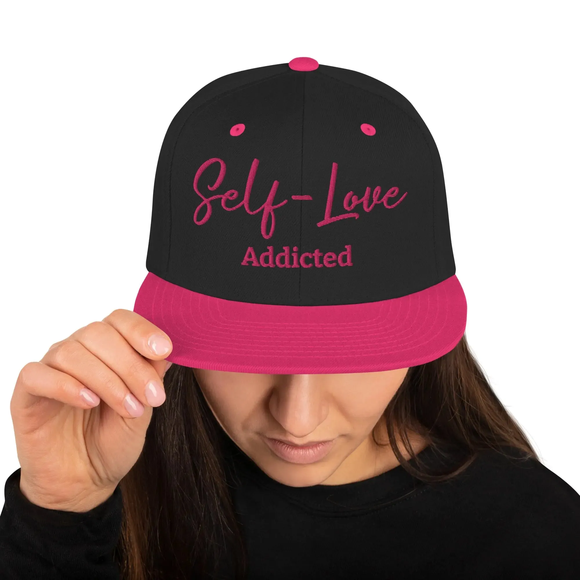 Self Love Addicted Snapback Hat with Embroidery sold by Maiden-Art product image thumbnail 2
