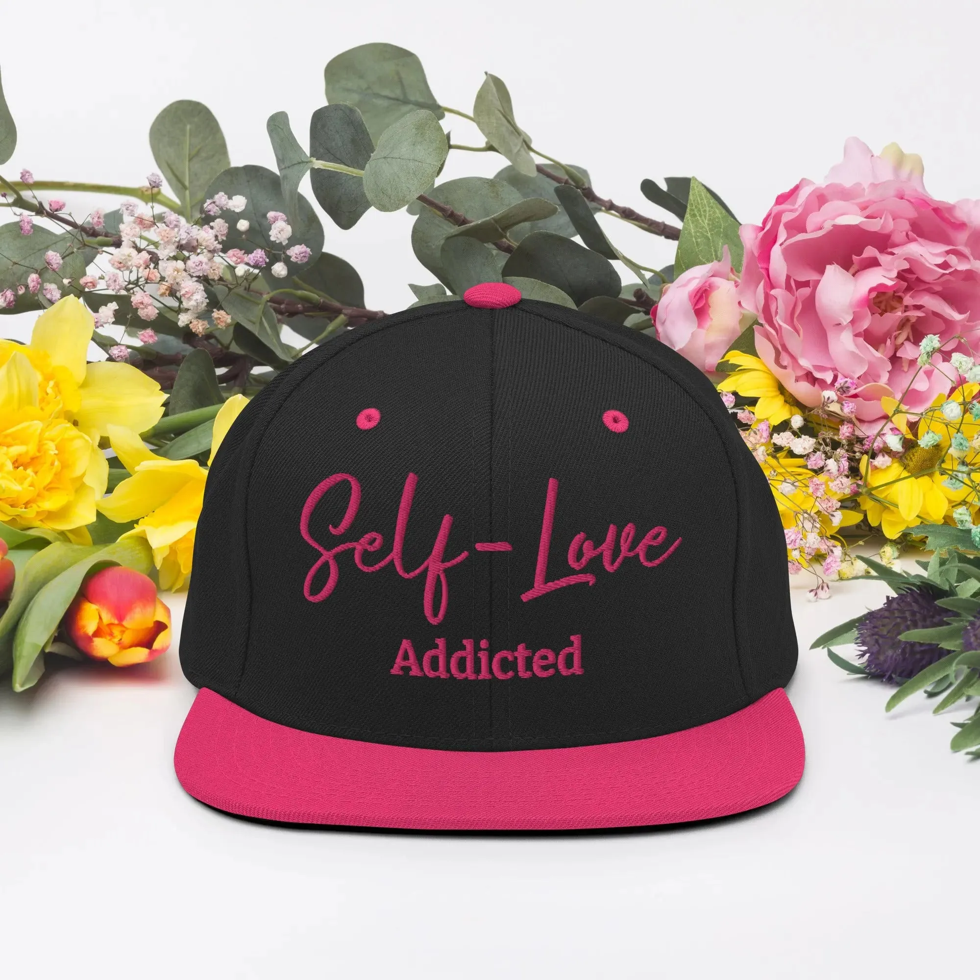 Self Love Addicted Snapback Hat with Embroidery sold by Maiden-Art product image thumbnail 3