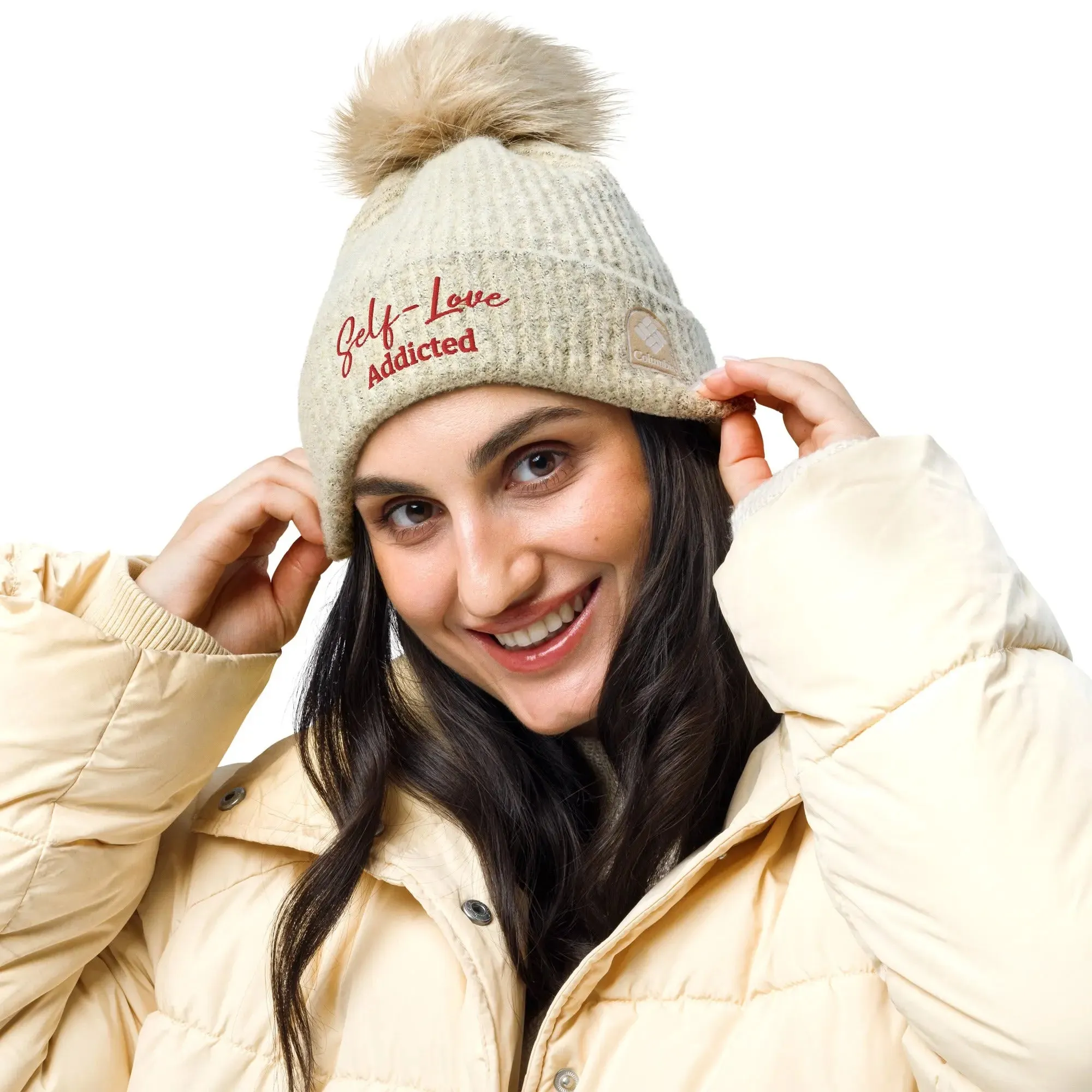 Winter Hats - Self Love Addicted - Columbia pom-pom beanie with Embroidery sold by Maiden-Art product image thumbnail 3