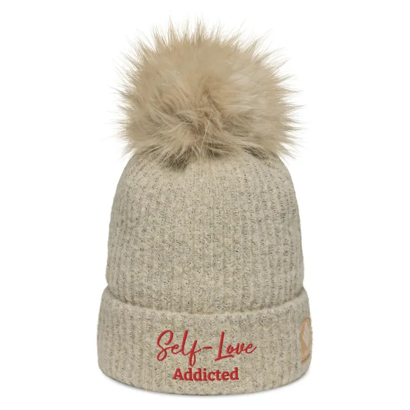 Winter Hats - Self Love Addicted - Columbia pom-pom beanie with Embroidery sold by Maiden-Art