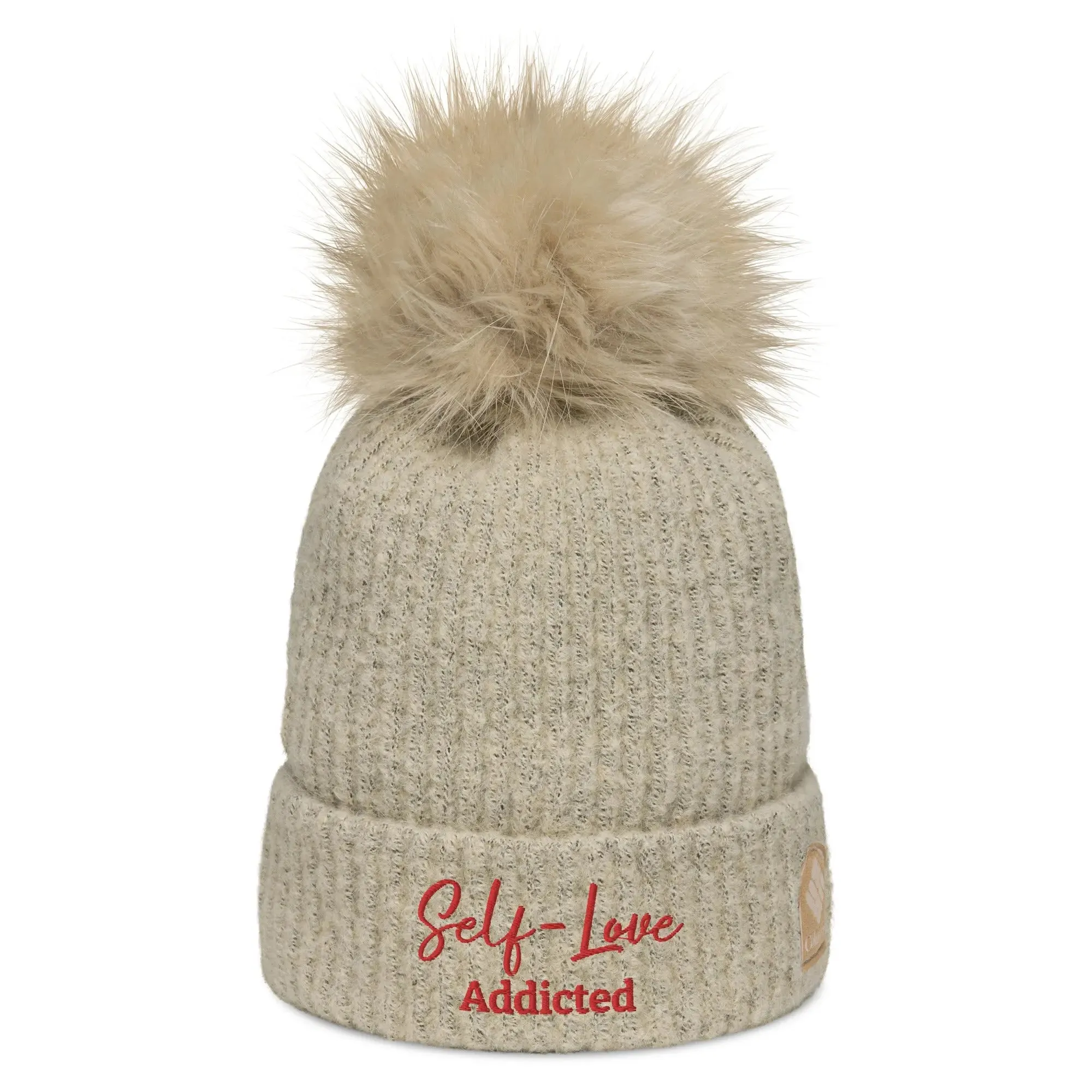 Winter Hats - Self Love Addicted - Columbia pom-pom beanie with Embroidery sold by Maiden-Art