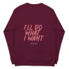 Rebel Girl Unisex organic raglan sweatshirt Organic Clothing with EMBROIDERY sold by Maiden-Art