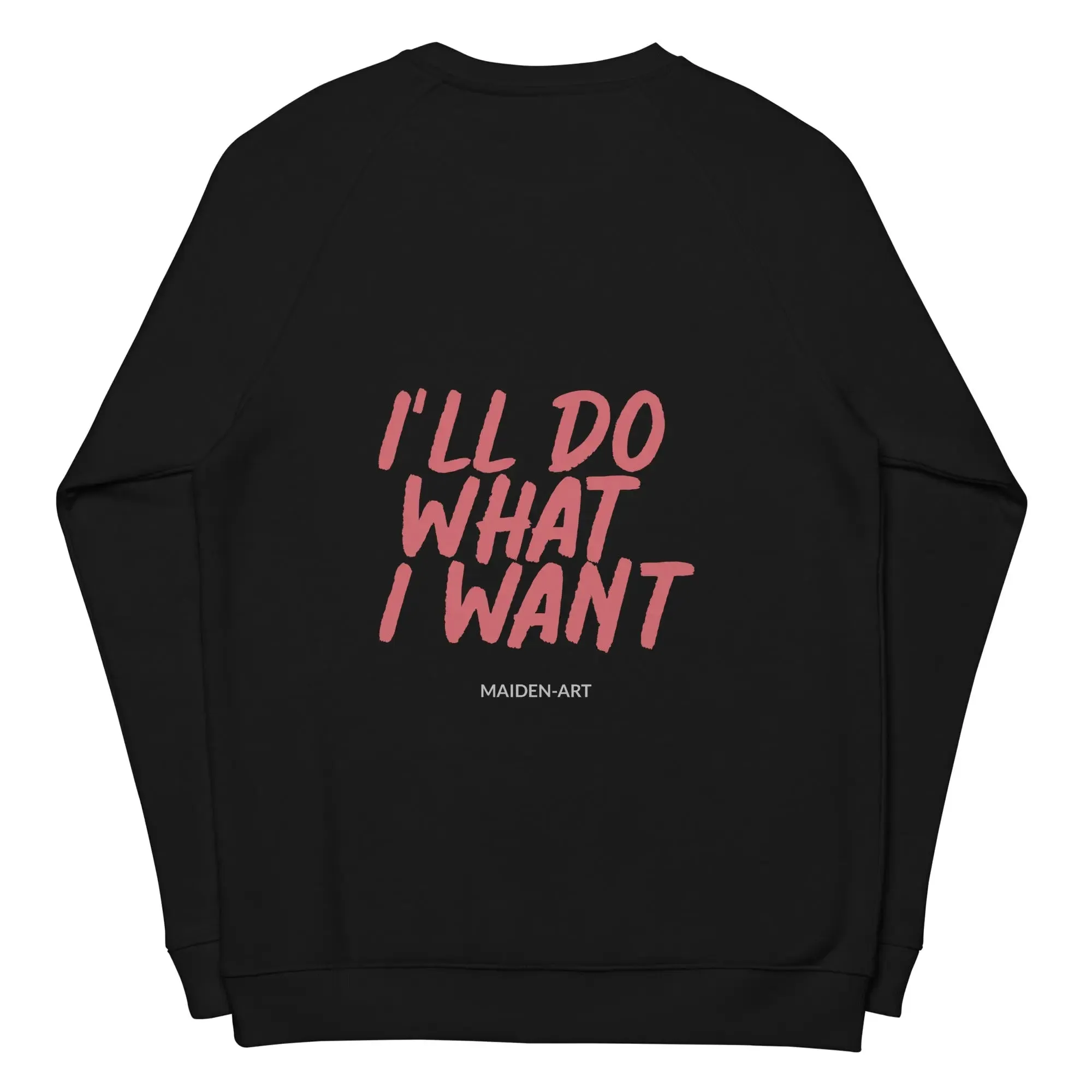 Rebel Girl Unisex organic raglan sweatshirt Organic Clothing with EMBROIDERY sold by Maiden-Art product image thumbnail 4