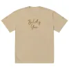 Boldly You Oversized faded t-shirt with Old Gold Embroidery | Oversized T-shirt sold by Maiden-Art