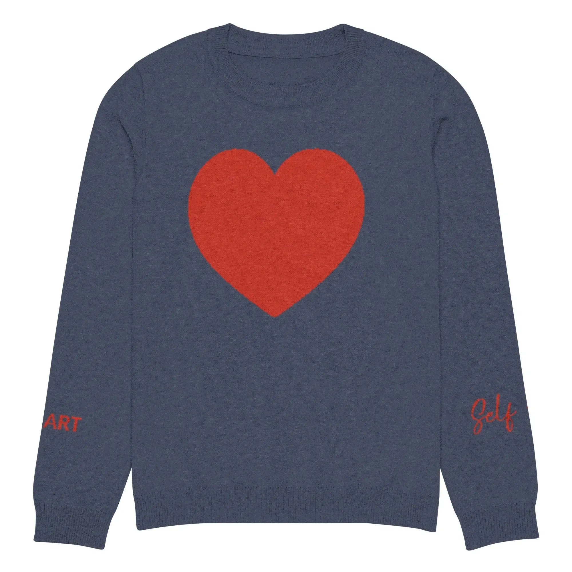 Heart - Knitted crew neck sweater NAVY sold by Maiden-Art product image thumbnail 3