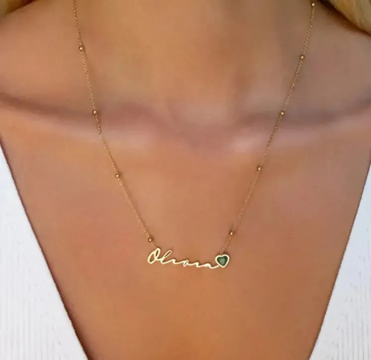 Personalized Stainless Steel Necklace For Women sold by Maiden-Art product image thumbnail 4