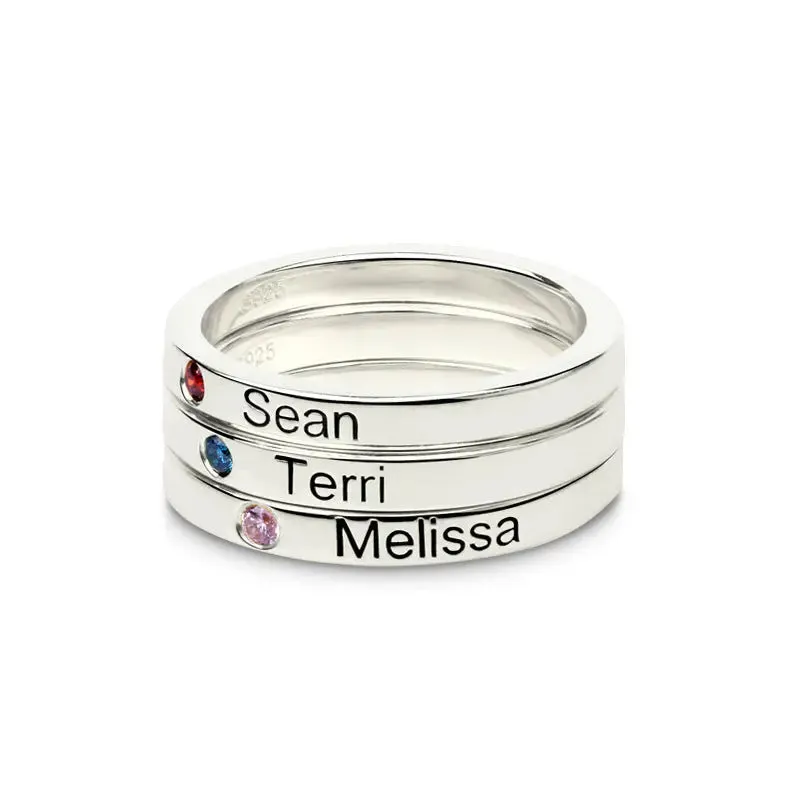 S925 ring lettering couple personalized name customization sold by Maiden-Art