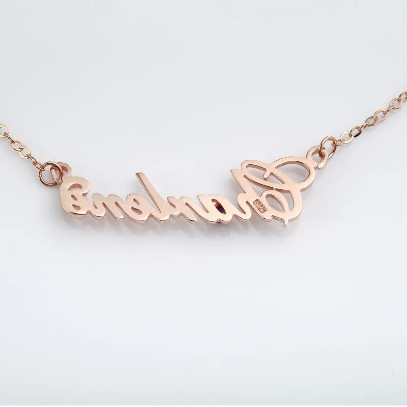 Full Silver Diamond Name Necklace sold by Maiden-Art product image thumbnail 2