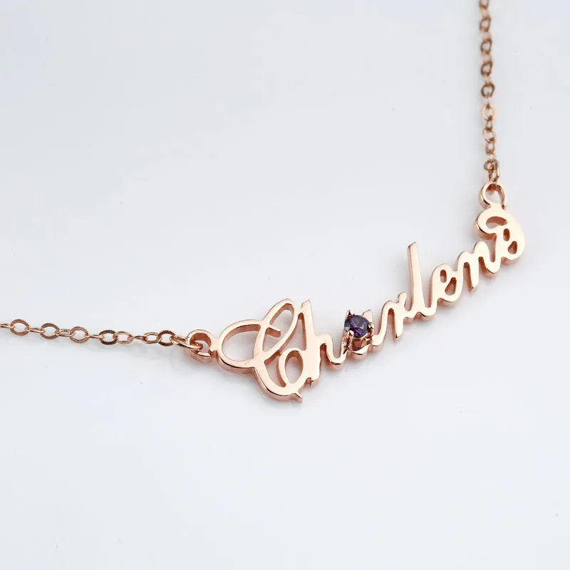 Full Silver Diamond Name Necklace sold by Maiden-Art product image thumbnail 3
