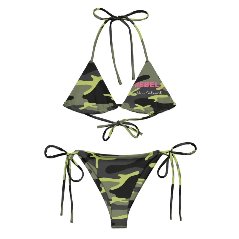 All-over print recycled string bikini sold by Maiden-Art