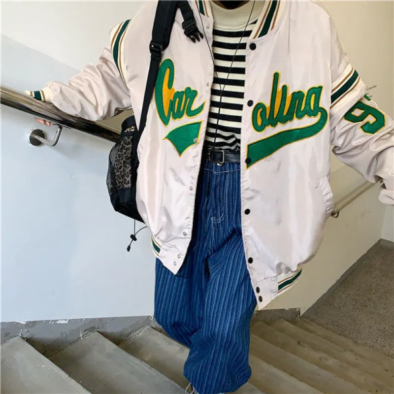 Vintage Harajuku Jacket Hip Hop Loose Jacket Women sold by Maiden-Art