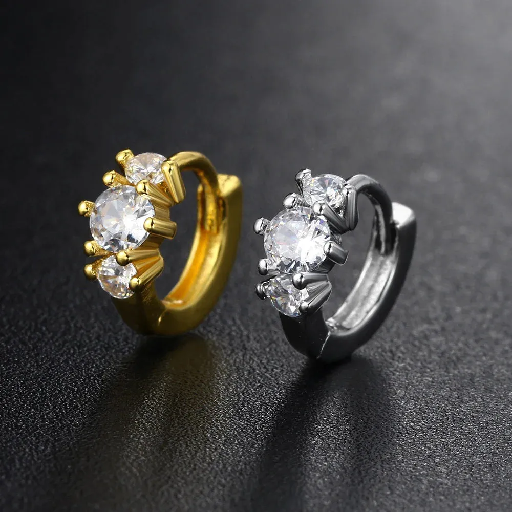 Stainless Steel Hoop Earring Women Zirconia Crystal Piercing Ear Daith Helix Tragus Lobe Cartilage Stud Earring Piercing Jewelry sold by Maiden-Art product image thumbnail 5