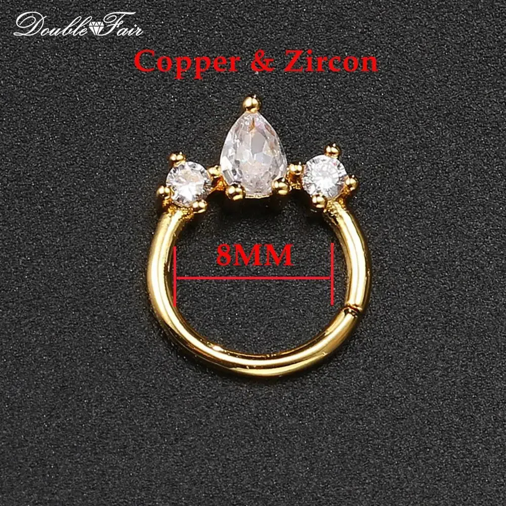 Dainty Y2k Ear Piercing Helix Daith Snug Earrings for Women 1PC Cartilage Tragus Clicker Septum Ring With Chain INS Jewelry Gift sold by Maiden-Art product image thumbnail 3