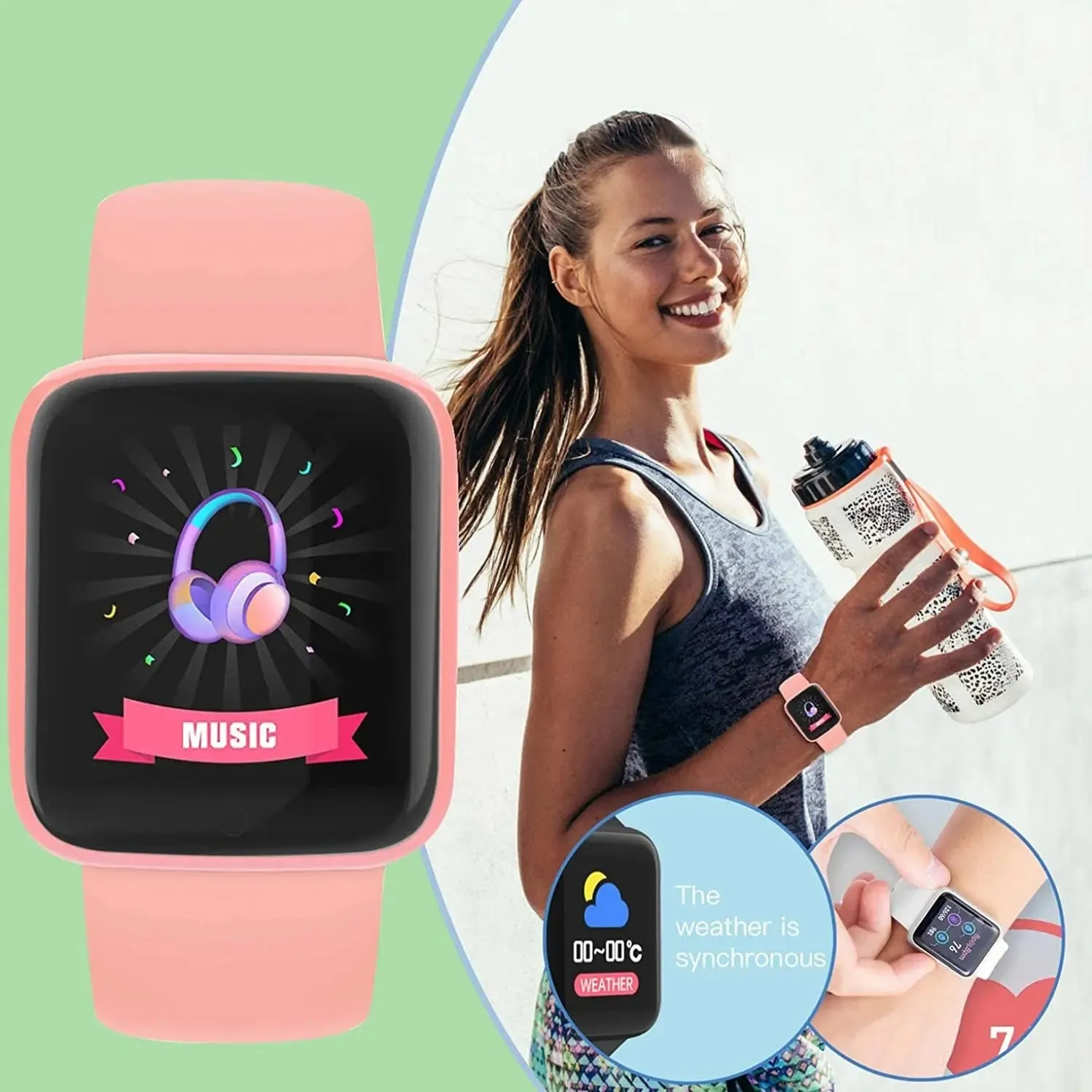 Multifunctional Smart Watch Men Women Bluetooth Connected Phone Music Fitness Sports Bracelet Sleep Monitor Y68 Smartwatch D20 sold by Maiden-Art product image thumbnail 5