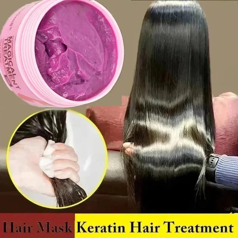 Magical Keratin Hair Mask 5 Seconds Repair Damaged Frizzy Hair Soft Smooth Shiny Nutrition Deep Moisturize Nourishing Hair Care sold by Maiden-Art