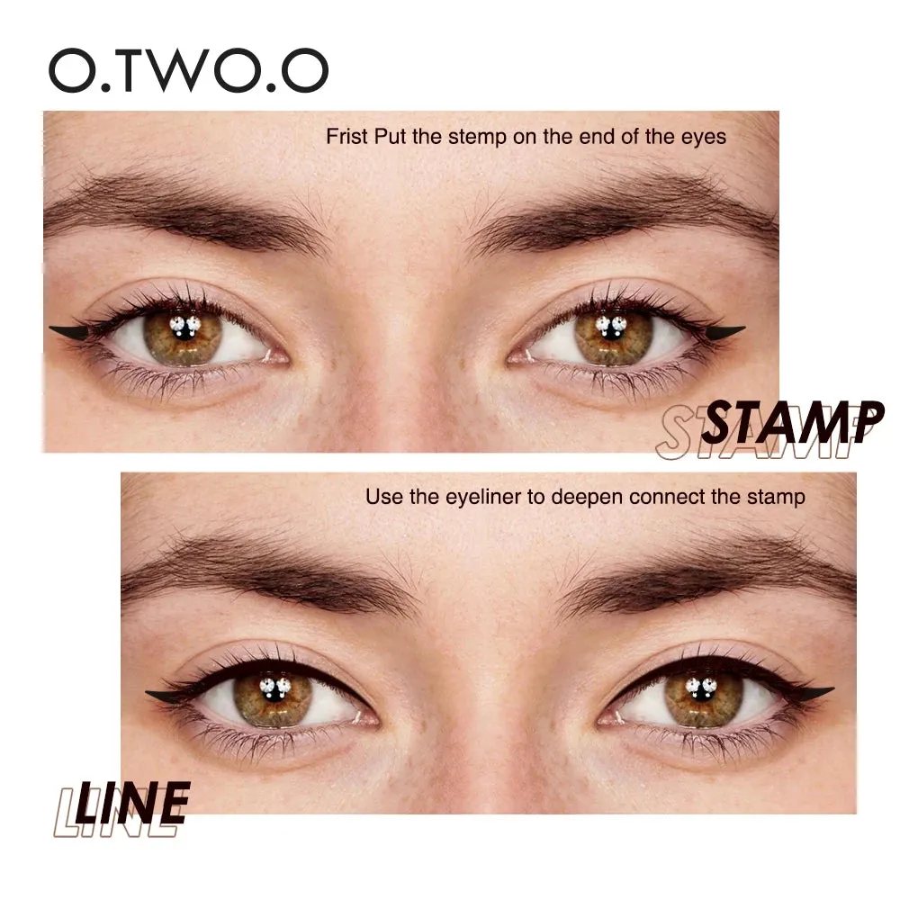 O.TWO.O Eyeliner Stamp Black Liquid Eyeliner Pen Waterproof Fast Dry Double-ended Eye Liner Pencil Make-up for Women Cosmetics sold by Maiden-Art product image thumbnail 2