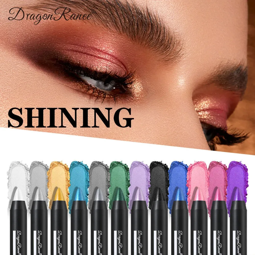 Smoky Dark Green Eyeshadow Pencil Stick Waterproof Pearlescent 12 Colors Metallic Glitter Eye Shadow Highlighter Pen Makeup Tool sold by Maiden-Art product image thumbnail 3