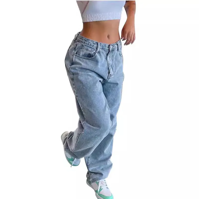 Casual Retro Loose Denim Trousers Women sold by Maiden-Art product image thumbnail 3