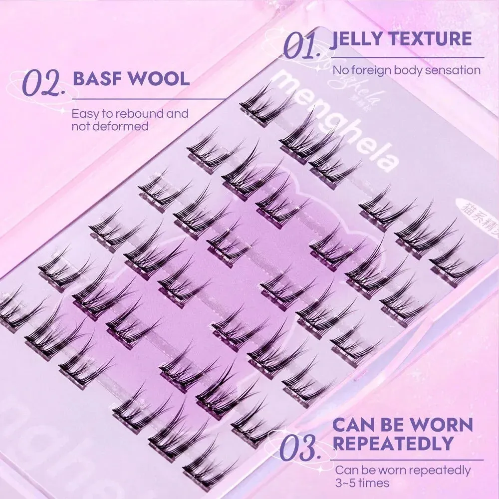 Fairy Glue-free False Eyelashes Easy To Rebound No Need To Remove Segmented Thin Stems Suitable For Novice DIY MENGHELA Eyelashe sold by Maiden-Art product image thumbnail 5