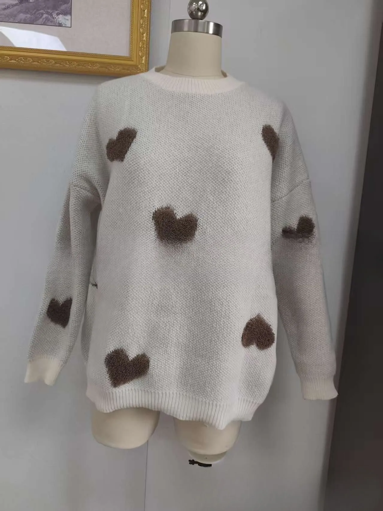 Fashion Women's Wear Love Long Sleeve Knitted Sweater sold by Maiden-Art product image thumbnail 5