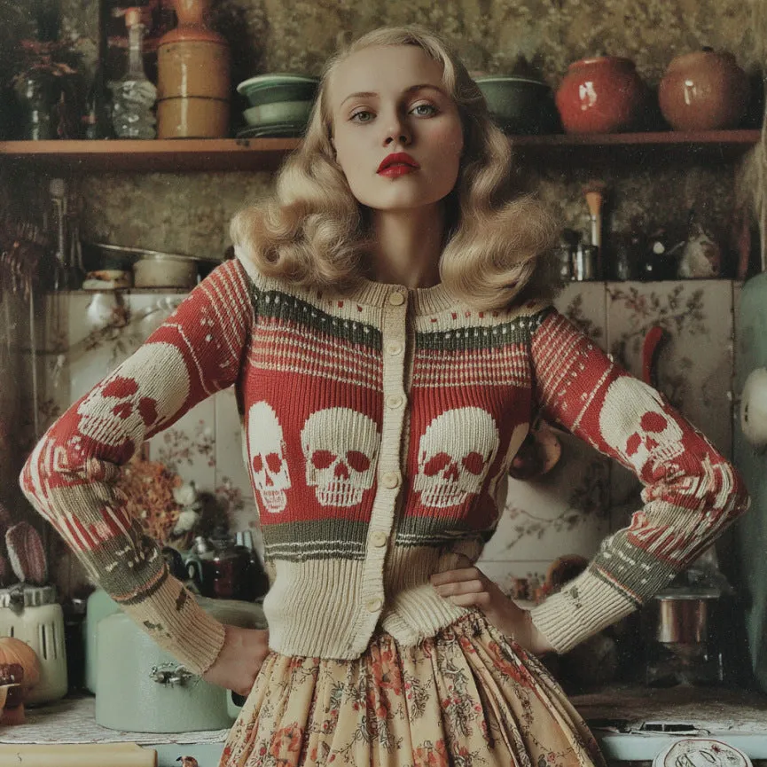 Women’s 3D Digital Print Floral Cardigan Sweater sold by Maiden-Art product image thumbnail 2