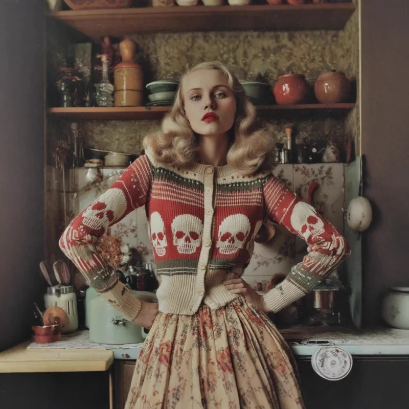 Women’s 3D Digital Print Floral Cardigan Sweater made by Maiden-Art